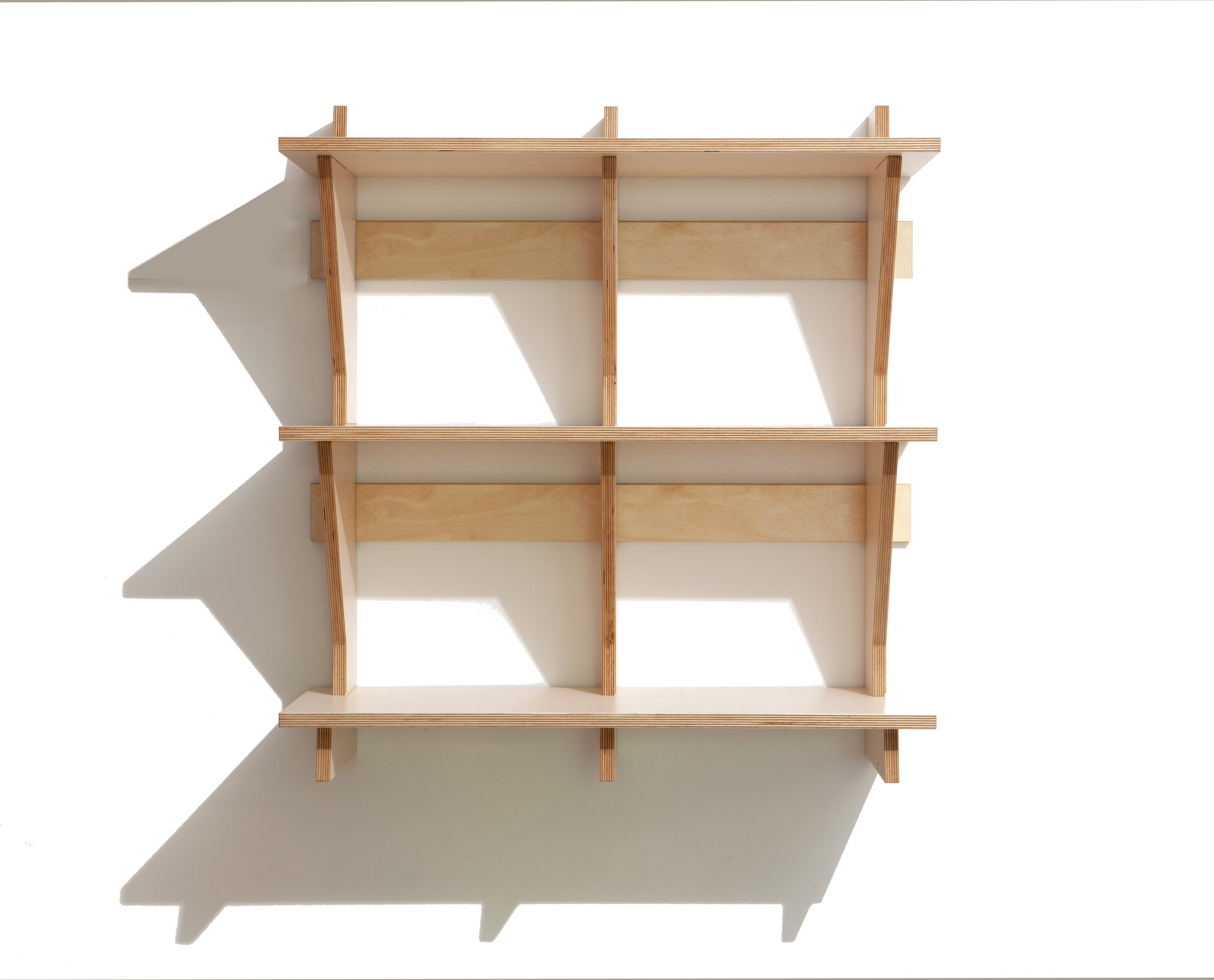 zero-waste modular plywood wall-hung record shelves - FN | Fine